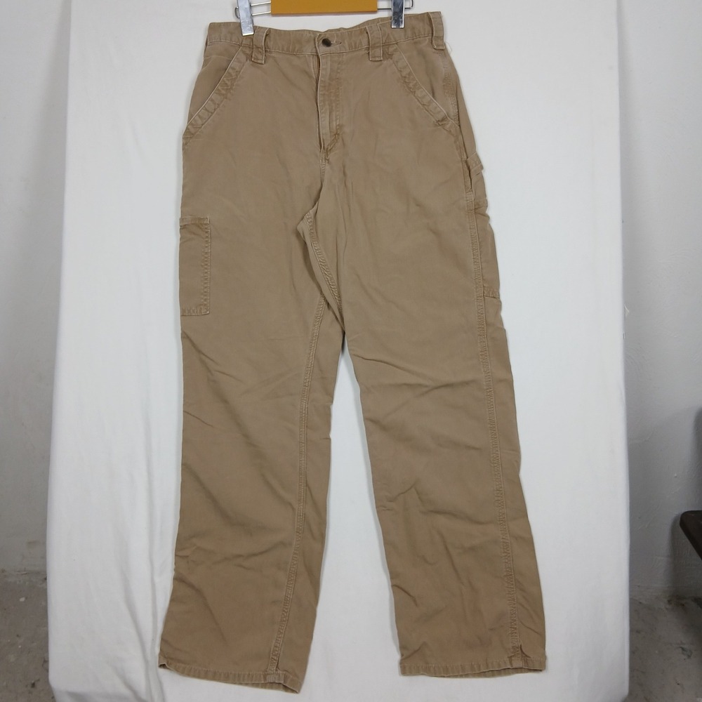 Carhartt B151 DKH Canvas Utility Work Pants Tan Cotton Loose Fit 32x32